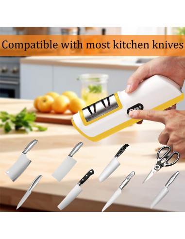 Afilador eléctrico de cuchillos Genérico 2 etapas 363g