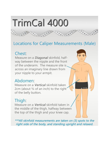 Calibrador de Grasa Corporal Sequoia Trimcal 4000 Doble Cara