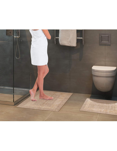 Juego de Alfombrillas de Baño 2 Piezas Beer Valley Algodón Beige