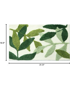 Juego de Alfombrillas de Baño ZGXL 2 Piezas Antideslizante Verde 2