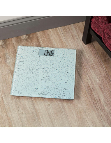 Báscula Digital Taylor 181.44 kg Alta Precisión Vidrio 30x30 cm