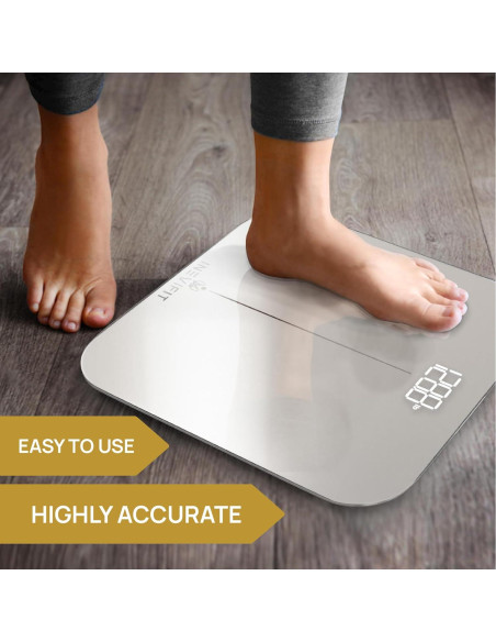 Báscula de baño digital INEVIFIT Premium 181 kg vidrio templado Báscula de baño digital INEVIFIT Premium 181 kg vidrio templado