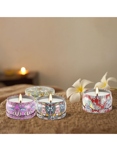 Juego de 24 Velas Aromáticas de Cera de Soja WPONSZU 70g Juego de 24 Velas Aromáticas de Cera de Soja WPONSZU 70g