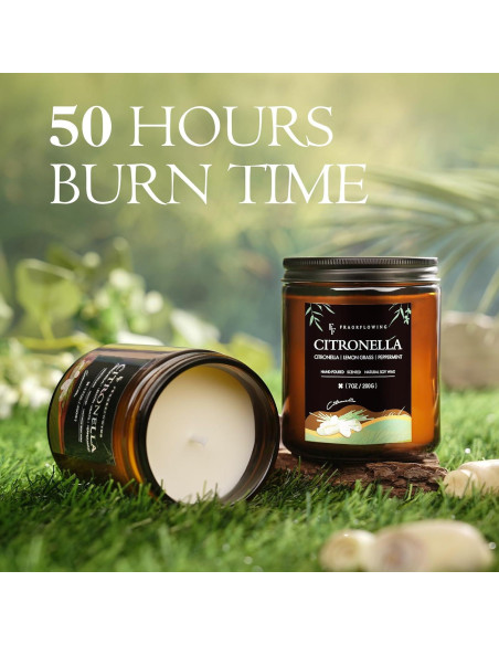 Vela Aromática de Citronela FF FRAGRFLOWING 198 g - Quema 50 Horas Vela Aromática de Citronela FF FRAGRFLOWING 198 g - Quema 50 Horas