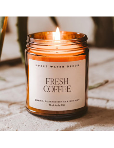 Vela Aromática de Soja Sweet Water 9oz Café Fresco - Caramelo Crema 2