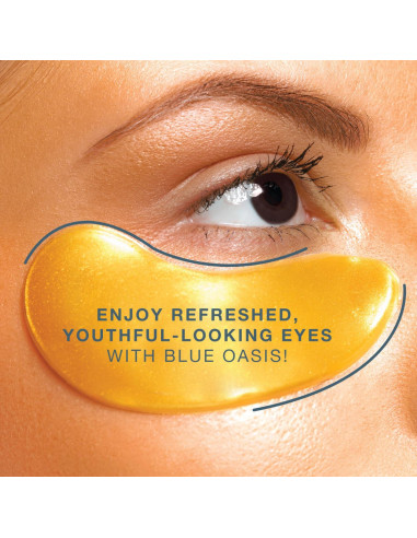 Parches para Ojos de Oro 24k Blue Oasis - 20 Pares Hidrogel