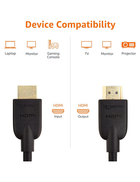 Cable HDMI 2.0 Amazon Basics 0.9m Macho a Macho 4K 18Gbps Cable HDMI 2.0 Amazon Basics 0.9m Macho a Macho 4K 18Gbps