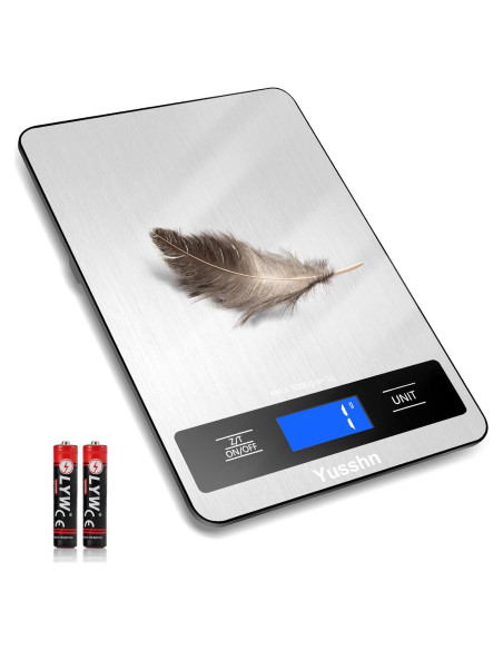 Báscula de Cocina Digital Yusshn 5kg Acero Inoxidable LCD Báscula de Cocina Digital Yusshn 5kg Acero Inoxidable LCD