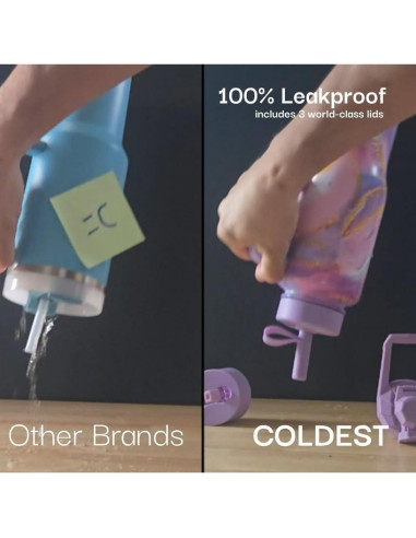 Taza aislada 36 oz El Agua Más Fría con Asa y Popote