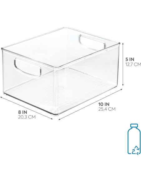 Contenedor de Almacenamiento Apilable iDesign 25,4x20,3x12,7 cm Contenedor de Almacenamiento Apilable iDesign 25,4x20,3x12,7 cm