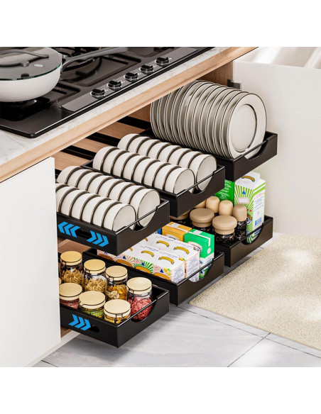 Cajón Extraíble Yawinhe para Gabinete Negro 38.6x27.4x8.1cm Cajón Extraíble Yawinhe para Gabinete Negro 38.6x27.4x8.1cm
