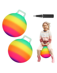 Pelotas Rebotadoras Poen 2 Pcs 45 cm Arcoíris con Bomba