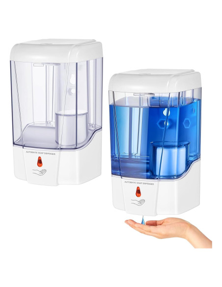 Dispensador Automático de Jabón Hushee 700 ml Blanco - 2 Pcs Dispensador Automático de Jabón Hushee 700 ml Blanco - 2 Pcs