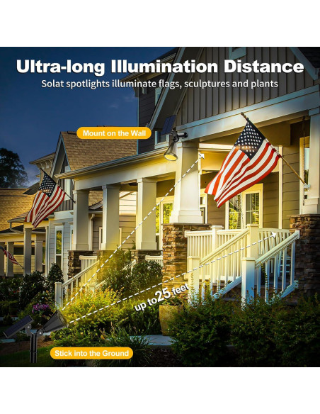 Luces de Spot Solar Katipeal 8 Paquete Ajustables IP65 Luces de Spot Solar Katipeal 8 Paquete Ajustables IP65