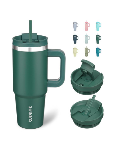 Vaso Aislado BJPKPK 30 oz Acero Inoxidable Verde Militar