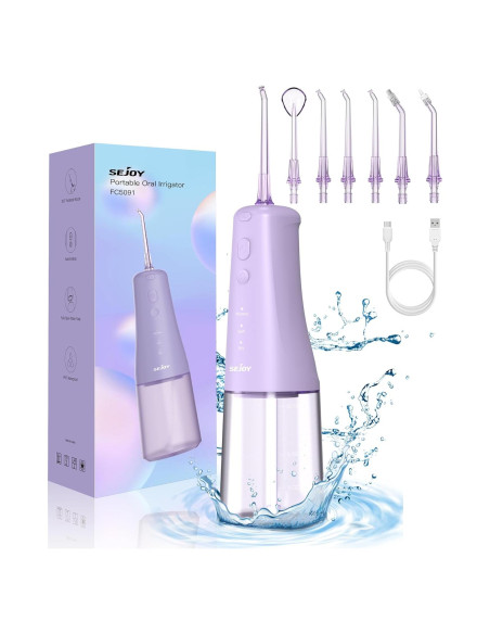 Irrigador Dental Inalámbrico SEJOY CYQ-FC5091 300ML USB IPX7 Irrigador Dental Inalámbrico SEJOY CYQ-FC5091 300ML USB IPX7