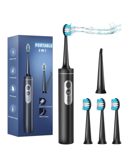 Cepillo de dientes eléctrico 3 en 1 SHUBIGGE con irrigador Cepillo de dientes eléctrico 3 en 1 SHUBIGGE con irrigador