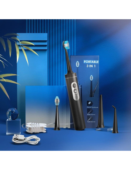 Cepillo de dientes eléctrico 3 en 1 SHUBIGGE con irrigador Cepillo de dientes eléctrico 3 en 1 SHUBIGGE con irrigador