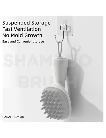 Masajeador y Exfoliador de Cuero Cabelludo HADADER 16cm Masajeador y Exfoliador de Cuero Cabelludo HADADER 16cm