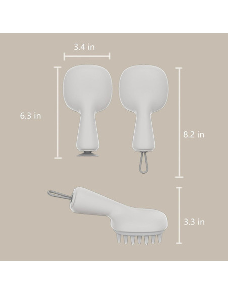 Masajeador y Exfoliador de Cuero Cabelludo HADADER 16cm Masajeador y Exfoliador de Cuero Cabelludo HADADER 16cm