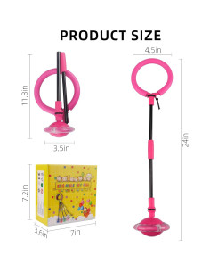 Bola de Salto Blackma Rosa Plegable para Niños 3+ Años 2