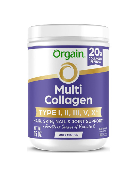 Orgain Multi Colágeno en Polvo 425g - 20g Colágeno Tipo I, II, III, V, X Orgain Multi Colágeno en Polvo 425g - 20g Colágeno Tipo I, II, III, V, X