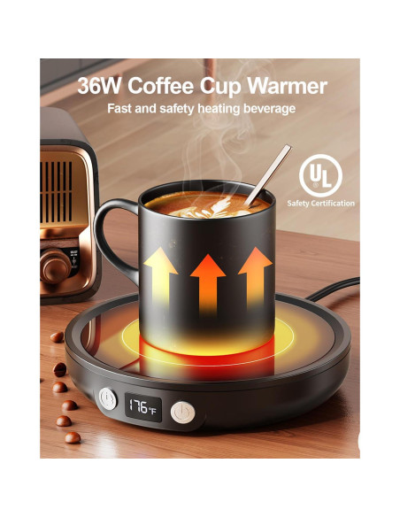 Calentador de Tazas Eléctrico SWEETFULL 36W Negro con Temporizador Calentador de Tazas Eléctrico SWEETFULL 36W Negro con Temporizador