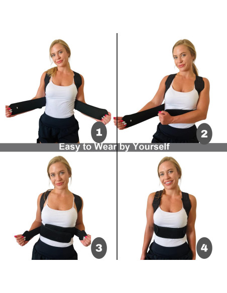 Corrector de Postura Sporth Unisex Ajustable Mediano Alivio Dolor Corrector de Postura Sporth Unisex Ajustable Mediano Alivio Dolor