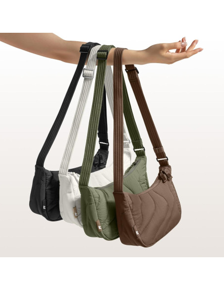 Bolsa Cruzada Acolchada tomtoc 3.5L Verde para Mujeres Bolsa Cruzada Acolchada tomtoc 3.5L Verde para Mujeres