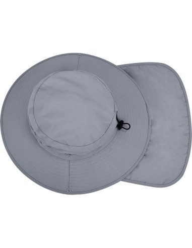 Sombrero de sol UPF50+ unisex gris oscuro con solapa