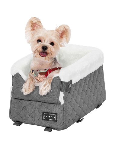 Asiento de Coche para Perros PETSFIT Pequeño Gris 43.5x24x21.5cm