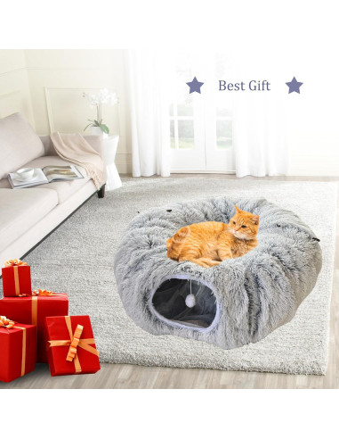 Cama de Túnel para Gatos Marosynix CTB01 2 en 1 Colapsable