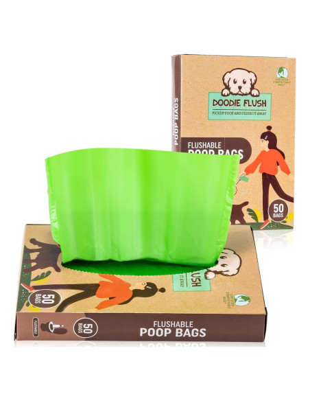Bolsas para Excremento de Perro Doodie Flush - 50 Unidades Bolsas para Excremento de Perro Doodie Flush - 50 Unidades