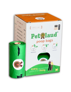 Bolsas Compostables para Desechos de Mascotas PetLaud - 60 Unidades