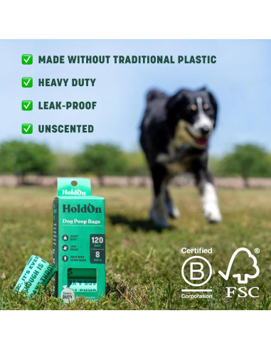 Bolsas para Excremento de Perro HoldOn - Extra Gruesas y Resistentes