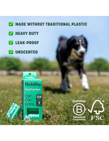 Bolsas para Excremento de Perro HoldOn - Extra Gruesas y Resistentes Bolsas para Excremento de Perro HoldOn - Extra Gruesas y Resistentes