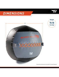 Bola de Medicina Suave Bionic Body 14 lb (6.35 kg) para Entrenamiento 2