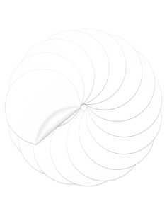 Puntos de Borrado en Seco Blancos OJYUDD - Paquete de 24 Circulares 28 cm