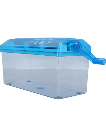 Mini Trituradora de Papel Manual ViaGasaFamido 1.5L Azul Mini Trituradora de Papel Manual ViaGasaFamido 1.5L Azul