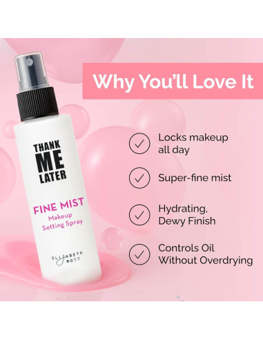 Spray Fijador de Maquillaje Elizabeth Mott 30ml - Hidratante K-Beauty