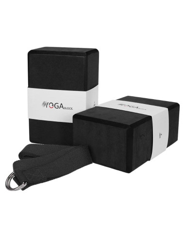 Bloques de Yoga JBM 2 Piezas Corcho y Correa 2.44m