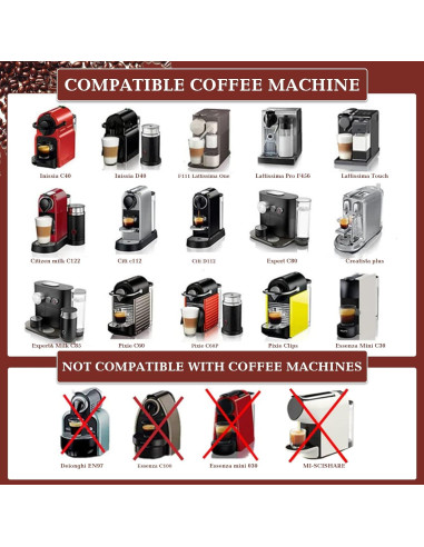 Cápsulas de Espresso Reutilizables Tanlade 2 Piezas Acero Inoxidable
