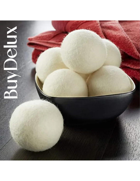 Bolas de Secado de Lana BuyDelux - 6 Paquete XL 7cm Ecológicas Bolas de Secado de Lana BuyDelux - 6 Paquete XL 7cm Ecológicas
