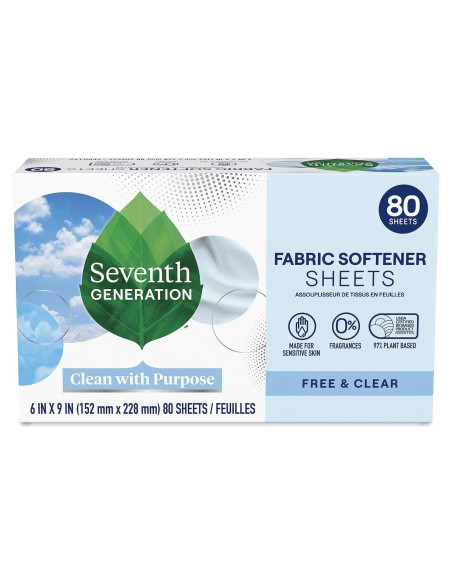 Hojas Suavizante para Secadora Seventh Generation 80 Unidades Hojas Suavizante para Secadora Seventh Generation 80 Unidades
