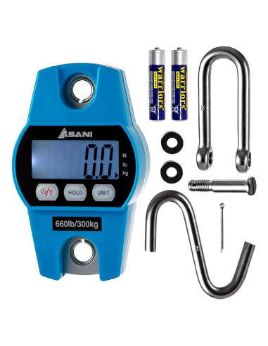 Báscula Colgante Digital Asani 300kg Impermeable Azul