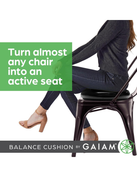 Disco de Equilibrio Gaiam 40.64 cm Cojín Inestabilidad Negro Disco de Equilibrio Gaiam 40.64 cm Cojín Inestabilidad Negro