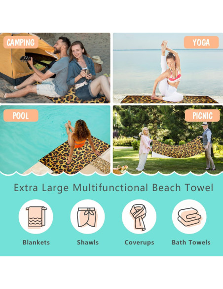 Toalla de Playa XSMEI 90x180cm Microfibra Secado Rápido Toalla de Playa XSMEI 90x180cm Microfibra Secado Rápido