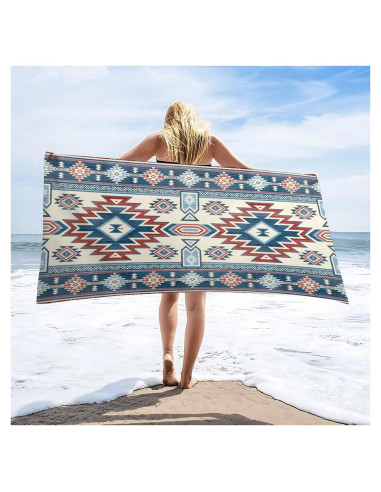 Toalla de Playa LOMADIA Microfibra Azteca 79x160 cm Secado Rápido