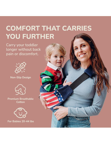 Portabebés Ajustable y Ligero Ergonomico para Niños 0-4 Años