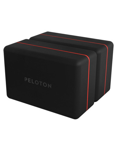 Bloques de Yoga Peloton - Espuma EVA, Juego de 2, Negro/Rojo